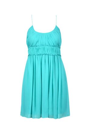 Patrizia Pepe Turquoise Short Voile Dress