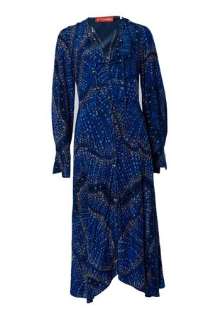 Altuzarra maxi blue dress with dotted print