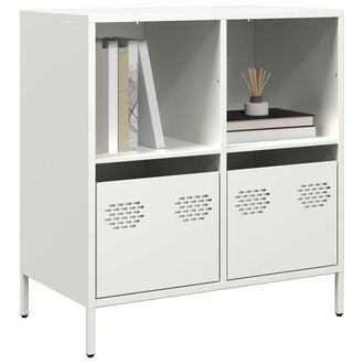 Berkfield Home Sideboard White 68x39x73.5 cm Cold-rolled Steel