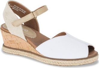 BareTraps Odetta Espadrille Wedge Sandal in White Canvas at Nordstrom Rack, Size 8.5