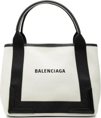 Balenciaga Pre-owned Tote Bags, female, White, Size: ONE SIZE Pre-owned Canvas Tote Bag