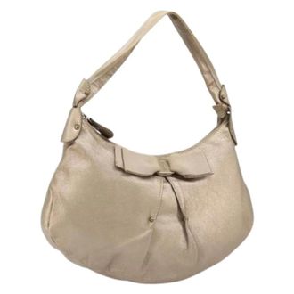 Ferragamo Pre-owned Shoulder Bag - Dames - Pre-owned - Beige - Maat: ONE Size Leer