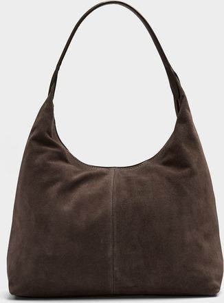 Simons Womens Minimalist suede tote bag Exclusive collection from Italy