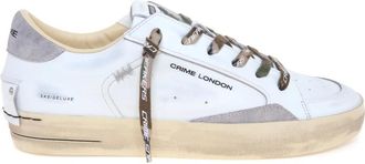 Crime London Schoenen, Heren, Wit, 41 EU, Leer, SK8 Deluxe Urban Camo