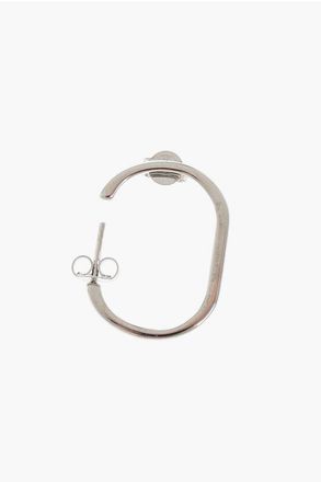 D'Heygere O-Shaped Silver Single Earrings size Unica