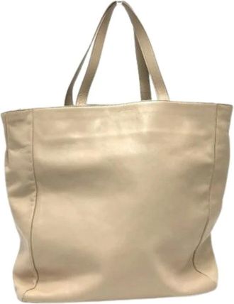 Saint Laurent Pre-owned Tote Bags, female, Beige, Size: ONE SIZE Pre-owned Vintage Tote Bag