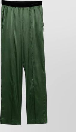 Tom Ford relaxed fit satin trousers slanted pockets