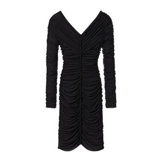 AZ FACTORY AZ Factory, Kleedjes, Dames, Zwart, S, Polyester, Ruched Off-Shoulder Dress