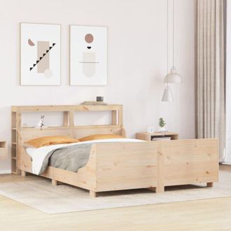 vidaXL Estructura De Cama Sin Colch&oacute;n Madera Maciza De Pino 140x190 Cm Vidaxl
