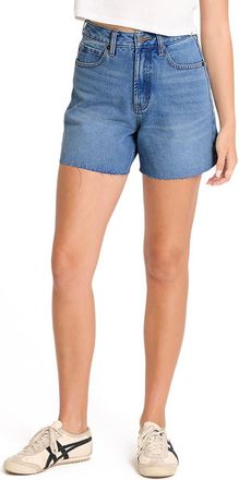 Billabong Riley Raw Hem High Waist Denim Shorts in Pacific Wash at Nordstrom, Size 28