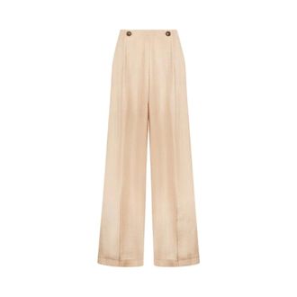 Liu Jo Pantalones anchos - Trousers - Mujer - Beige - M