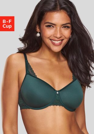 Lascana Minimizer-BH LASCANA, Damen, Gr. 70, Cup C, gr&uuml;n (tannengr&uuml;n), Microtouch, Obermaterial: 87% Polyamid, 13% Elasthan, BHs Minimizer-BH, mit Spacer-Scha