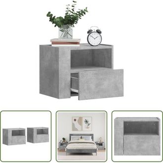 vidaXL vidaXL Comodino da camera da letto - Comodini a Muro 2 pz Grigio Cemento 45x30x35 cm