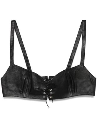 Ludovic de Saint Sernin Top corto Easy Cleavage - Nero