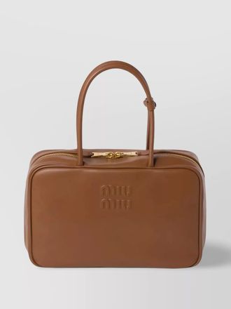 Miu Miu beau large leather tote bag