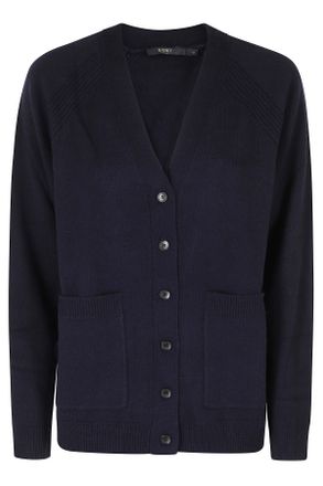 Seventy Blue Wool and Cashmere Blend Cardigan with V-Neckline