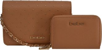 Bebe Sagan Stud Crossbody and Zip Wallet in Camel at Nordstrom Rack
