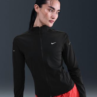 Nike Womens Swift Dri-FIT Full-Zip Mid-Layer Running Top in Black | IB1998-010