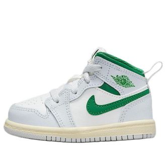 Air Jordan (TD) Air Jordan 1 Mid Summit White Pure Platinum Sail Pine Green DQ8425-142