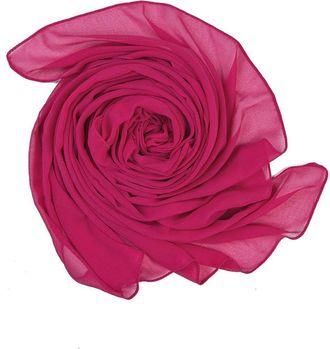 World of Shawls Elegant Chiffon Scarf Wrap Wedding Bridal Party Occasion Prom - 28 Colours (Cerise)