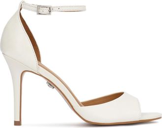 Kazar Stiletto Bruiloftssandalen - Dames - Sandalen met hakken - Wit - 37 EU - Leer - Schoenen