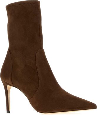 Stuart Weitzman Womens Brown Suede Stuart Ankle Boots Cigar Stivali