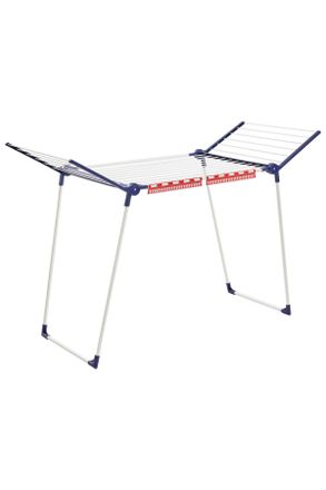 Leifheit Standtrockner, Blau, Weiß, Metall, 157x66x87 cm, klappbar, Haushalt & Kleinelektro, Wäschepflege, Wäscheständer