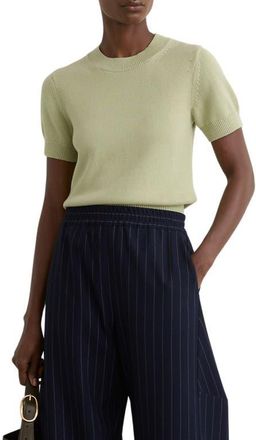 Reiss Anita Cotton & Wool Sweater in Sage Green at Nordstrom, Size X-Small
