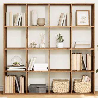 Berkfield Home Book Cabinet Artisian Oak 102x29x143 cm Engineered Wood in Brown | Size: 102 x 29 x 143 cm