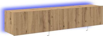 vidaXL Vidaxl - tv Wall Cabinets with led Lights 2 pcs Artisan Oak 80x35x31 cm