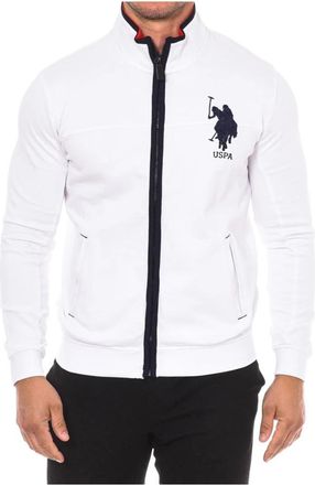 U.S.Polo Association Hoodie met rits - Heren - Vesten met rits - Wit - S - Katoen - Hoodies & sweatvesten