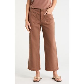 Sanctuary Supernova Crop Wide Leg Pants in Acorn Brown at Nordstrom Rack, Size 24