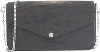 Louis Vuitton Pre-owned Cross Body Bags, female, Black, Size: ONE SIZE Pre-owned Pochette Felicie Epi Shoulder Bag