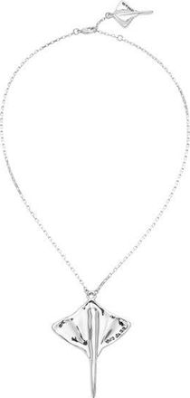 UNOde50 Silver-Plated Short Chain Pendant with Manta Ray Figure at Nordstrom