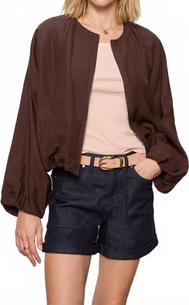 Sanctuary Linen Bubble Jacket In Soil