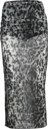 Aniye By Brushed Midi Skirt With Elastic Waistband In Vibrant Multicolor Animal Print