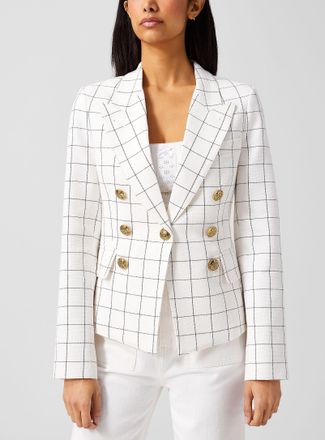 Smythe Womens Not a DB cotton-linen Blazer Jacket