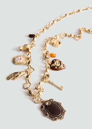 Mango Collana perline combinate oro - Donna - Taglia unica - MANGO