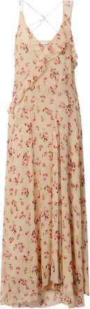 Isabel Marant Abito midi Luxie a fiori - Toni neutri