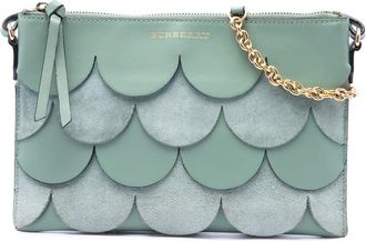 Burberry Pre-owned Burberry Scalloped Leather and Suede Peyton Crossbody Ladies ZYQKJP3VW2FKBDIJ