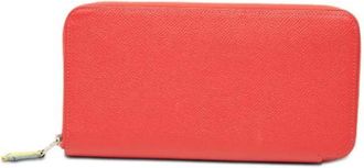 Herm&egrave;s Tweedehands leren portemonnees - Dames - Vintage Accessoires - Rood - ONE Size - Vintage