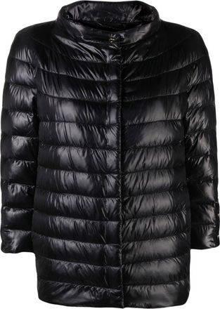 Herno mock-neck quilted puffer jacket - women - Down/Feather/Polyamide/Polyamide - 46 - Black