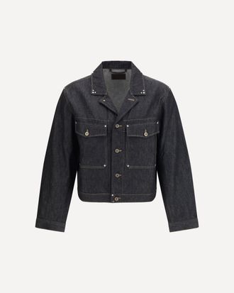 Christophe Lemaire Trucker denim Jacket with studs Male 48
