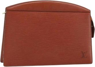Louis Vuitton Pre-owned Epi Pouch - Dames - Vintage Clutch - Bruin - ONE Size - Leer - Vintage