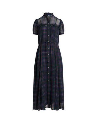 Ralph Lauren Ruffle-Trim Plaid Dress