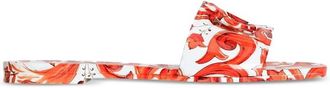 Dolce & Gabbana Majolica-print Rubber Beachwear Slides