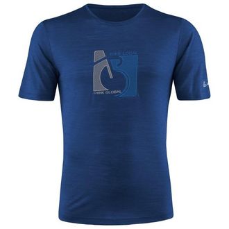 LOEFFLER Printshirt Bike Merino-Tencel Merinoshirt f&uuml;r Herren | blau