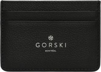 Gorski Leather Card Holder in Black at Nordstrom
