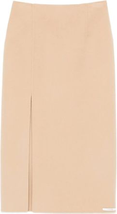 Sportmax Kokerrok met split - Beige