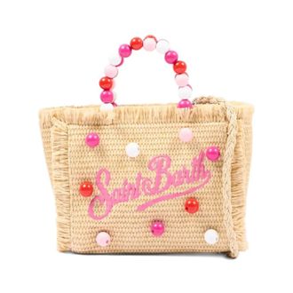 MC2 Saint Barth Tote Bags, female, Beige, Size: ONE SIZE Vanity Mini Straw N